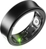 Smart Ring for Men & Women - 5ATM Waterproof, Health & Fitness Tracker, Heart Rate Monitor, Hand Gesture Brush Tiktok, Titanium Alloy Smart Rings for iOS/Android(Matte Black #11) - Image 2