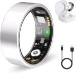 Smart Ring for Women Men Fitness Ring with Heart Rate, Blood Oxygen, Blood Pressure, Sleep Tracker, Step Tracker, IP68 Waterproof Health Ring for iOS & Android,No Subscription Fee (Silver, 8#) - Image 2
