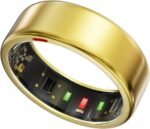Smart Ring for Women Men- Sleep/Fitness/Stress/Heart Rate Tracker- Menstrual Records - 7 Days Battery Life - Wireless Charging - No APP Subscription - iOS & Android Compatible (Gold, Size 9) - Image 2