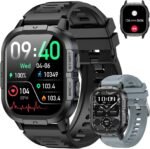 Smart Watch for Men Fitness Tracker: Waterproof Military Digital Mens Watches Running Make Answer Call Smartwatch Android Phone iPhone Samsung Compatible Sleep SpO2 Heart Rate Monitor Step Pedometer - Image 2