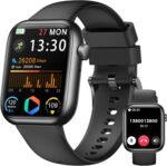 Smart Watch for Men Women, 1.83" Fitness Watch (Answer/Make Call), Smartwatch with Heart Rate/Blood Pressure, Sleep Tracker, Pedometer, 120+ Sport Modes,IP68 Waterproof Fitness Tracker for Android IOS - Image 2