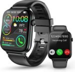 Smart Watch for Men Women, 1.85" HD Touchscreen Smartwatches with Message Call Function, 100+ Sports Modes IP68 Fitness Tracker, 24/7 Heart Rate/Sleep Monitor Fitness Watch for Android iOS Black(2025) - Image 2