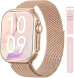 Smart Watch for Women Men Fitness: Smart Watch for iPhone&Android Bluetooth Call with SpO2 Sleep Heart Rate Monitor,IP68,Fitness Tracker with 120+Sport,Reloj Inteligente 30 Day+Battery Life, 2 Bands - Image 2
