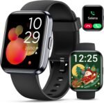 Smartwatch for Women/Men, Compatible with Android & iPhone, 1.8'' Fitness Tracker Watch with Alexa, Call & Notification Alerts, Heart Rate & Sleep Monitor, 120 Sports Modes, Waterproof Smart Watch - Image 2