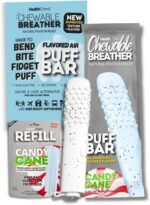 Smokeless Inhaler Breather Chewer, Aromatherapy Breathing Tool with Refill Cores, Portable Fresh Air Diffuser for Habit Replacement, Wellness Quit Smoking, Travel Friendly (Candy Cane) - Image 2
