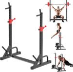Squat Rack, Barbell Rack, Bench Press 550 LBS Max Load Adjustable Squat Rack Stand Multi-Function Weight Lifting Home Gym - Great for Beginners and Professional Use - Image 2