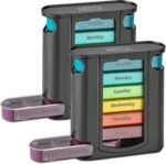Stackable Daily Pill Organizer - 2 Pack, 4 Times a Day Weekly Medication Reminder - Premium Weekly AM/PM Pill Box with 7 Individual Stacking Cases, a Everyday Medicine Organizer for Vitamins - Image 2