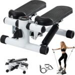 Steppers for Exercise at Home, Mini Stepper with Resistance Bands - Quiet, 360LBS Weight Capacity Portable Stair Stepper for Buttocks Lifting & Body Shaping, Compact Fitness Stepper for Small Spaces - Image 2