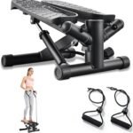Steppers for Exercise at Home, Mini Stepper with Resistance Bands for Full Body Workout, Portable Stair Stepper for Home, Smooth and Quiet, Stepper Machine with LCD Monitor - Image 2
