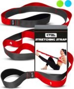 Stretching Strap with Loops - Non Elastic Stretch Band for Physical Therapy, Yoga Strap for Stretching Equipment, Stretch Bands for Exercise and Flexibility - Fascia, Hamstring & Leg Stretcher Belt - Image 2