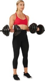 Sunny Health & Fitness Exercise Vinyl 40 Lb Dumbbell Set Hand Weights for Strength Training, Weight Loss, Workout Bench, Gym Equipment, and Home Workouts - Image 2