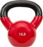 Sunny Health & Fitness Vinyl Coated Kettlebell for Strength Weight Training & Swinging Exercise - In 5, 10, 15, 20, 25 Pound - Image 2