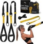 THYSOL® Resistance Trainer Pro Xtreme Straps Army | Sling Trainer Set with Adjustable Door Anchor | Fitness Home Workouts - Suitable for Travelling & for Training Indoor & Outdoor (Yellow) - Image 2