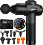 TOLOCO Massage Gun, Deep Tissue Back Massage for Athletes for Pain Relief, Percussion Massager with 10 Massages Heads & Silent Brushless Motor, Christmas Gifts for Women, Men, Black - Image 2