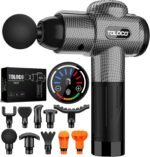 TOLOCO Massage Gun, Deep Tissue Back Massage for Athletes for Pain Relief, Percussion Massager with 10 Massages Heads & Silent Brushless Motor, Christmas Gifts for Women, Men, Carbon - Image 2