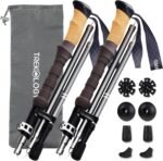 TREKOLOGY Trek-Z Cork Grip Trekking Poles – Lightweight Folding Hiking Poles, Adjustable Height, Compact Travel Design, Aircraft-Grade Aluminum Walking Sticks for Men & Women - Image 2