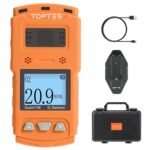 TopTes Guard-756 Upgraded Oxygen Detector, Portable O2 Monitor, 0.5s Fast Response, Rechargeable O2 Gas Detector, with Vibration, Visual & Sound Alarms, Dust and Explosion Proof, for Work, Home-Orange - Image 2