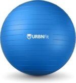 URBNFit Exercise & Pilates Yoga Ball - Multiple Sizes for Fitness, Pregnancy, Stability, Balance, Core Workout - Anti-Burst Swiss Balance Ball w/Quick Pump - Office, Home, Gym - Image 2