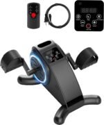 Under Desk Bike, Electric Mini Exercise Bike Pedal Exerciser for Leg/Arm Workout,12 Adjustable Speeds & LCD Display Foot Exerciser While Sitting for Seniors, Low-Impact Cardio Cycling Equipment - Image 2