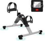 Under Desk Bike Pedal Exerciser Folding Arm Bike with LCD Display Adjustable Resistance Foldable Mini Exercise Bike Machine for Office Home with Suction Cups Anti-Slip - Image 2