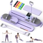 Upgrated Pilates Board,Pilates Reformer with Counter and Resistance Band,Pilates Board for Home Workout Combines Push up Board and Ab Machine for Full Body - Image 2