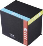VEVOR 3 in 1 Plyometric Jump Box, Cotton Plyo Box, Platform & Jumping Agility Box, Anti-Slip Fitness Exercise Step Up Box for Home Gym Training, Conditioning Strength Training, Multiple Sizes, Black - Image 2