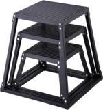 VEVOR Plyometric Jump Box, 18 Inch Plyo Box, Steel Plyometric Platform and Jumping Agility Box, Anti-Slip Fitness Exercise Step Up Box for Home Gym Training, Conditioning Strength Training - Image 2