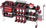 VEVOR Power Tool Organizer with Charging Station, 3-Layer Power Tool Battery Storage Rack with 5.58 ft Power Strip, 8 Drill Holders & 8 Outlets, Garage Tool Organizer for Garage, Workbench, Workshop - Image 2