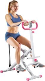 VEVOR Squat Machine, Deep Squat Rowing Machine for Home, Easy Setup & Foldable Exercise Equipment, Glute Trainer Machine with 3 High-Strength Resistance Bands, Glutes & Leg Home Workout Machine - Image 2