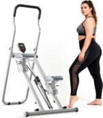 Vertical Climber Stair Stepper for Home Gym Folding Stair Climber Stepping Exercise Machine with Handlebar 3-Level Adjustable Height Non-Slip Pedals LCD Display Full Body Cardio Workout Equipment - Image 2