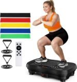 Vibration Plate Exercise Machine, 130 Levels Full Body Workout Vibrating Plate for Lymphatic Drainage Weight Loss, 450 Lbs Capacity Shake Fitness Platform with Resistance Bands Bluetooth for Women Men - Image 2