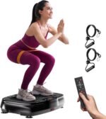 Vibration Plate Exercise Machine: TISSCARE Vibrating Plates for Weight Loss and Lymphatic Drainage, 400lbs Shake Plate Whole Body Workout Platform for Home Fitness Fat Burner Gifts - Image 2