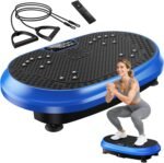 Vibration Plate Exercise Machine, Vibrating Fitness Platform for Lymphatic Drainage, Full Body Shaker Workout Equipment, Bluetooth Power Shaping Vibrate Plate, Board Sport for Home Exercise Gym, Blue - Image 2