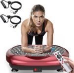 Vibration Plate Exercise Machine - Whole Body Workout Vibration Platform Lymphatic Drainage Machine for Weight Loss Home Fitness with Resistance Bands Remote - Image 2