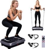 Vibration Plate Machine,180 Speeds Shake Plate for Lymphatic Drainage Weight Loss, Vibrating Fitness Platform 460LB Capacity Whole Body Workout with Bluetooth Home Exercise Gym Equipment for Women Men - Image 2