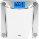 Vitafit Digital Bathroom Weight Scale for Body Weight, High Accuracy Assured by Weighing Professional Since 2001,Extra Large Blue Backlit LCD and Step-On, 400lb/182kg, Clear Glass - Image 2