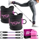 WALITO Ankle Resistance Bands with Cuffs, Exercise Bands for Legs and Butt, Booty Workout Equipment for Kickbacks and Hip Fitness Training - Image 2