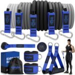 WALITO Resistance Bands Set - Exercise Bands with Handles, Door Anchor, Legs Ankle Straps, for Heavy Resistance Training, Physical Therapy, Muscle Training, Yoga, Home Workouts, Gym - Image 2