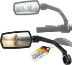 WITTKOP Bike mirror | Large HD field of vision | 360° rotatable & foldable | Mounting above & below | Break-proof & durable | ebike accessories, bike mirror handlebar mount, bicycle mirrors - Image 2