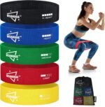 WSAKOUE Fabric Resistance Bands for Working Out – 5 Booty Bands for Women & Men, Exercise Workout Bands for Legs, HIPS & Glutes – Ideal for Home Fitness, Yoga, Pilates & Rehab - Image 2