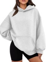 WYNNQUE Hoodies for Women Oversized Sweatshirts Fall Fashion Outfits 2025 Casual Sweaters Tops Fleece Workout Winter Clothes - Image 2
