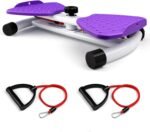 Waist Twister Machine with 300 lbs Weight Capacity, Abs Workout for Slim Waist and Core Ab Exercise, Noiseless Home Gym Exercise Equipment for Women Men, Pink and Purple - Image 2