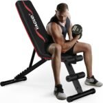 Weight Bench Press, Adjustable Workout Benches for Home Gym Dumbbell Exercise, 880 LB Stable Incline Decline Bench for Full Body Workout, 2 Sec Fast Folding Strength Training Sit up Bench - Image 2