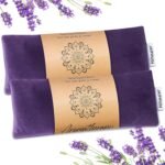 Weighted Eye Mask for Sleep, Yoga, Meditation, Lavender Eye Pillow Heated for Headache, Sinus, Dry Eyes Relief, Moist Heat Mask Purple Relaxation Gifts for Women (Purple) - Image 2