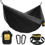 Wise Owl Outfitters Camping Hammock – 500lbs Portable Hammock with Tree Straps - Travel, Backpacking, Hiking, Outdoors Camping Gear - Single or Double - Image 2