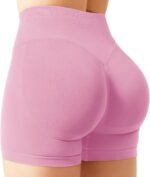 Women Workout Impact Shorts 4.5 Scrunch Butt Lifting Tummy Control Gym Shorts Comfy Running Seamless Booty Biker Shorts - Image 2