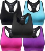 Women's Seamless Racerback Sports Bra High Impact Support Yoga Gym Workout Fitness - Image 2