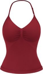 YEOREO SoftHue Impact Longline Strappy Top Women's Halter Workout Tank Tops Backless Gym Longline with Adjustable Strap - Image 2