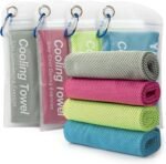 YESLIFE 4 Pack Cooling Towel 40"x12", Gym Towels for Men and Women, Soft Breathable Workout Towels for Yoga, Running, Sport, & More (Blue, Grey, Green, Pink) - Image 2