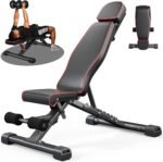 YOLEO 880LB Adjustable Weight Bench for Bench Press, MAX Foldable Weight Bench with Bench Press Stand/Extended Head for Home Gym/Full Body Workout 90 Degree Workout Bench User 6'56''(Max Version) - Image 2